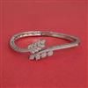 Cz Openable Kada With Mehndi 2 Tone Rhodium Plating