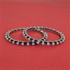 Cz Classic Bangles With Rhodium Plating