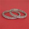 Cz Classic Bangles With Rhodium Plating