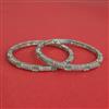 Cz Classic Bangles With Rhodium Plating