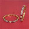 Cz Classic Bangles With 2 Tone Plating