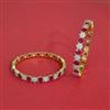 Cz Classic Bangles With 2 Tone Plating