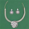 Cz Classic Pendant Set With 2 Tone Plating