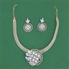 Cz Classic Pendant Set With 2 Tone Plating