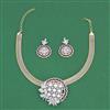 Cz Classic Pendant Set With 2 Tone Plating