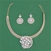 Cz Classic Pendant Set With 2 Tone Plating