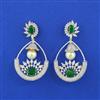Cubic Zirconia Classic Earring With 2 Tone Plating