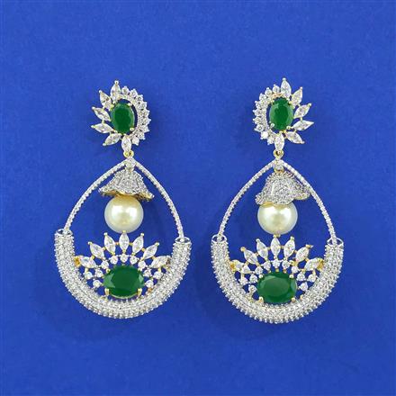 Cubic Zirconia Classic Earring With 2 Tone Plating