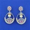 Cubic Zirconia Classic Earring With 2 Tone Plating