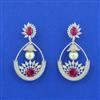 Cubic Zirconia Classic Earring With 2 Tone Plating