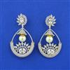 Cubic Zirconia Classic Earring With 2 Tone Plating