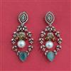 Cz Classic Earring With Mehndi Plating