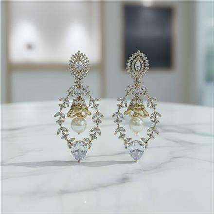 Cz Classic Earring With Mehndi Plating