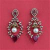 Cz Classic Earring With Mehndi Plating