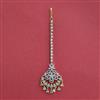 Cz Classic Tikka With Mehndi 2 Tone Rhodium Plating