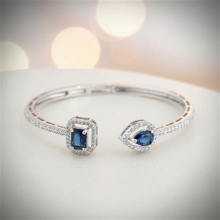 Cz Delicate Kada With Rhodium Plating