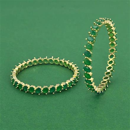 Cz Classic Bangles With Gold Plating