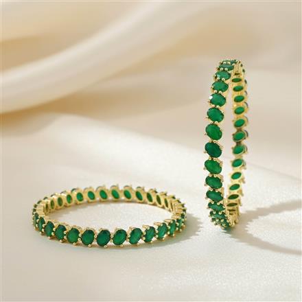 Cz Classic Bangles With Gold Plating