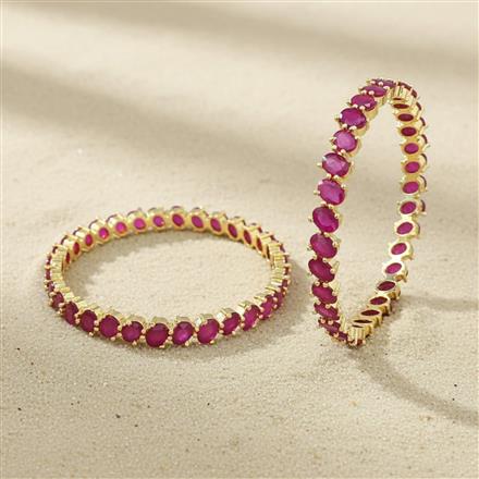 Cz Classic Bangles With Gold Plating