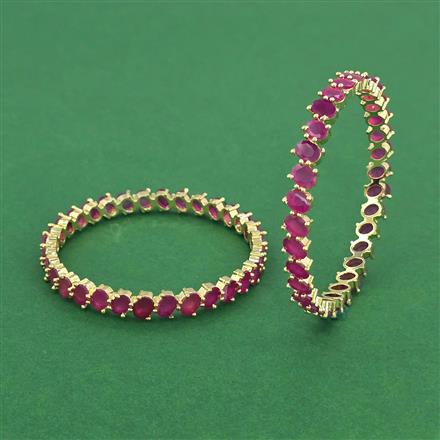 Cz Classic Bangles With Gold Plating