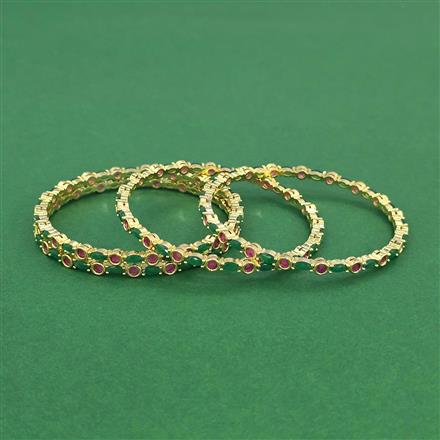 Cz Classic Bangles With Gold Plating
