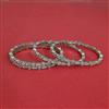 Cz Classic Bangles With Rhodium Plating