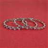 Cz Classic Bangles With Rhodium Plating