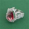 Cz Classic Ring With Rhodium Plating