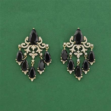 Cz Classic Earring With Mehndi Plating