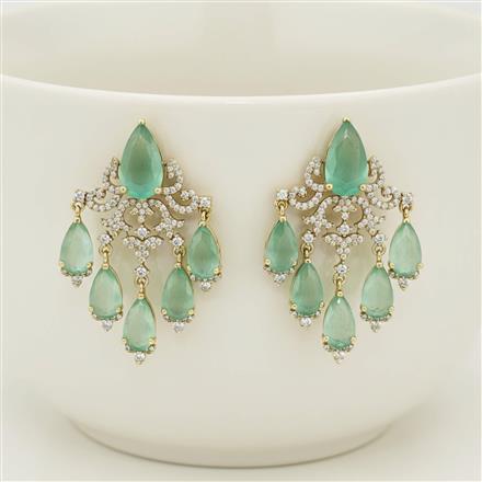 Cz Classic Earring With Mehndi Plating