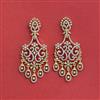 Cz Classic Earring With Rhodium 2 Tone Plating
