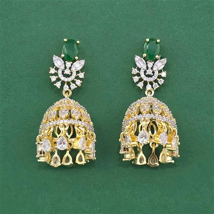 Cz Jhumki With 2 Tone Plating