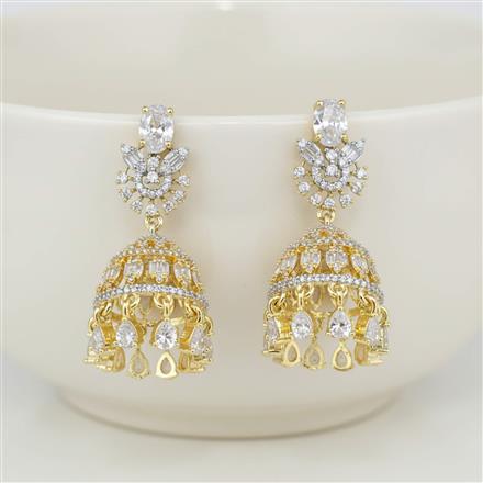 Cz Jhumki With 2 Tone Plating