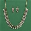Cz Classic Necklace Set With Mehndi Plating