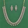 Cz Classic Necklace Set With Mehndi Plating