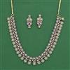 Cz Classic Necklace Set With Mehndi Plating