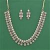 Cz Classic Necklace Set With Mehndi Plating