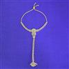 Cz Classic Hath Pan With Mehndi 2 Tone Rhodium Plating