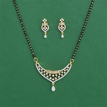 Cz Classic Mangalsutra With 2 Tone Plating