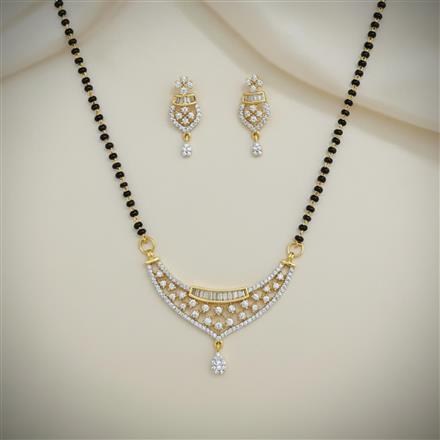 Cz Classic Mangalsutra With 2 Tone Plating