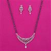American Diamond Classic Mangalsutra with Rhodium Plating 2 Tone Plating