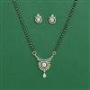 Cz Classic Mangalsutra With 2 Tone Rhodium Plating