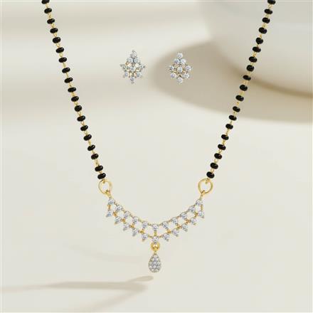 Cz Classic Mangalsutra With 2 Tone Plating
