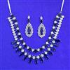 Cz Classic Necklace Set With Rhodium Plating