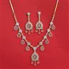 Cubic Zirconia Classic Necklace Set With 2 Tone Plating