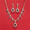 Cubic Zirconia Classic Necklace Set With 2 Tone Plating