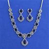 American Diamond Classic Necklace with Rhodium Plating