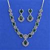 American Diamond Classic Necklace with Rhodium Plating