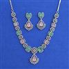 American Diamond Classic Necklace with Rhodium Plating