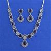 American Diamond Classic Necklace with Rhodium Plating